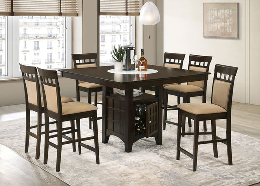 Gabriel 7-piece Square Counter Height Dining Set Cappuccino