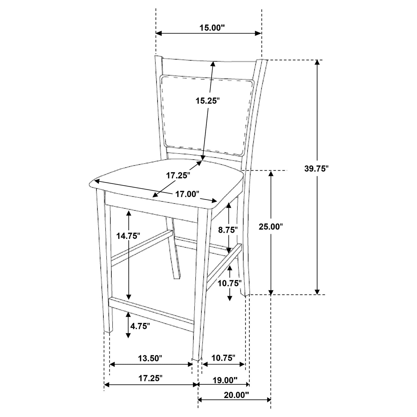 Jaden 5-piece Square Counter Height Dining Set Espresso