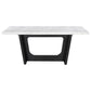 Sherry 5-piece Rectangular Marble Top Dining Table Set Sand