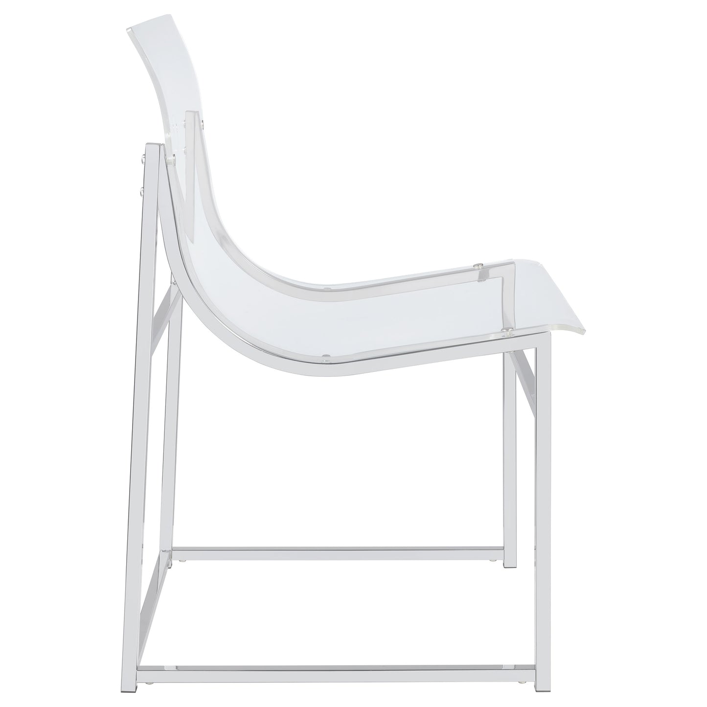 Adino Acrylic Dining Side Chair Chrome (Set of 2)