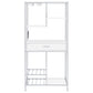 Figueroa 5-shelf LED Wine Storage Bar Cabinet White High Gloss