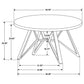 Neil 5-piece Round Dining Table Set Concrete Gunmetal