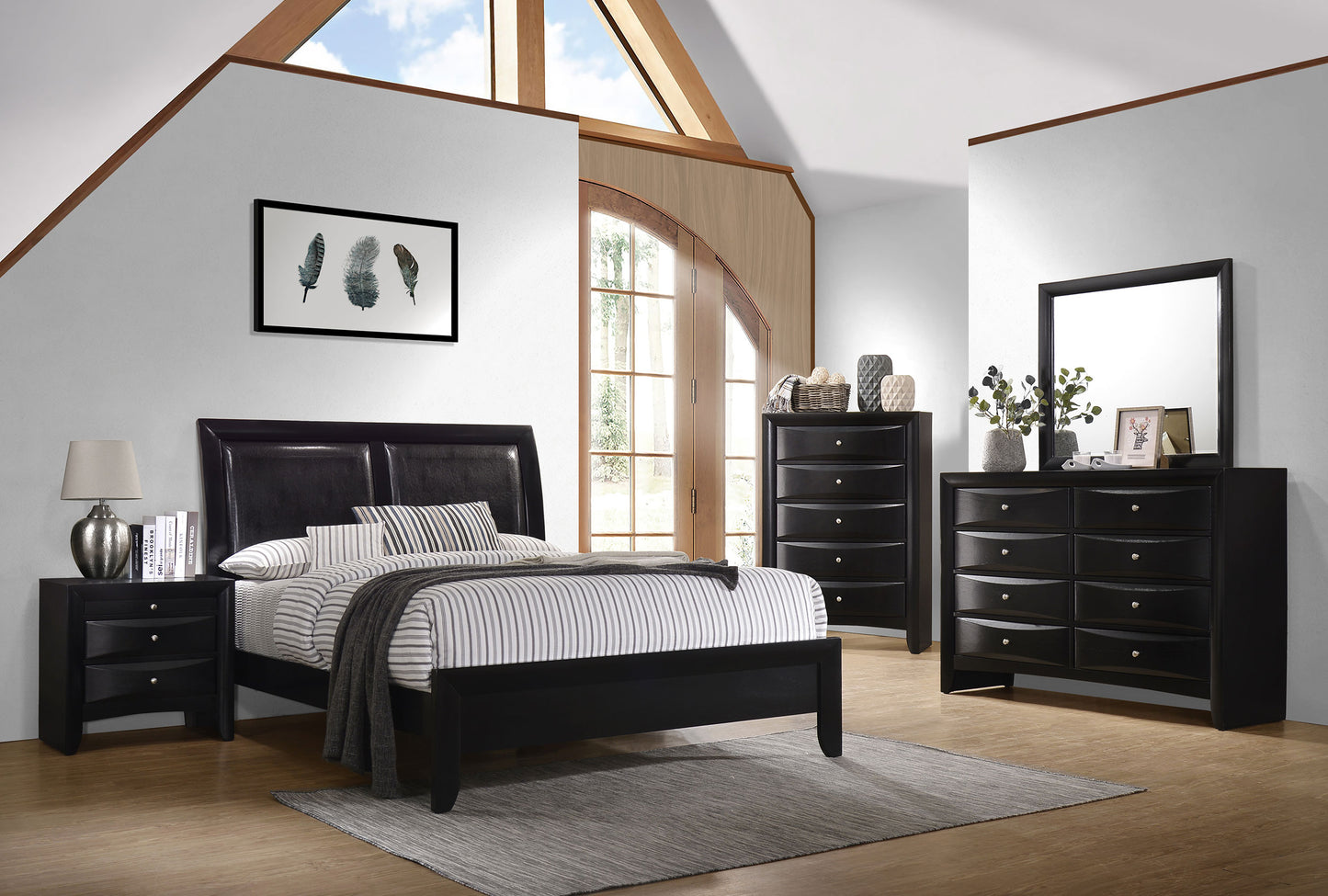 Briana 4-piece Queen Bedroom Set Black