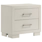 Jessica 4-piece California King LED Bedroom Set Cream White