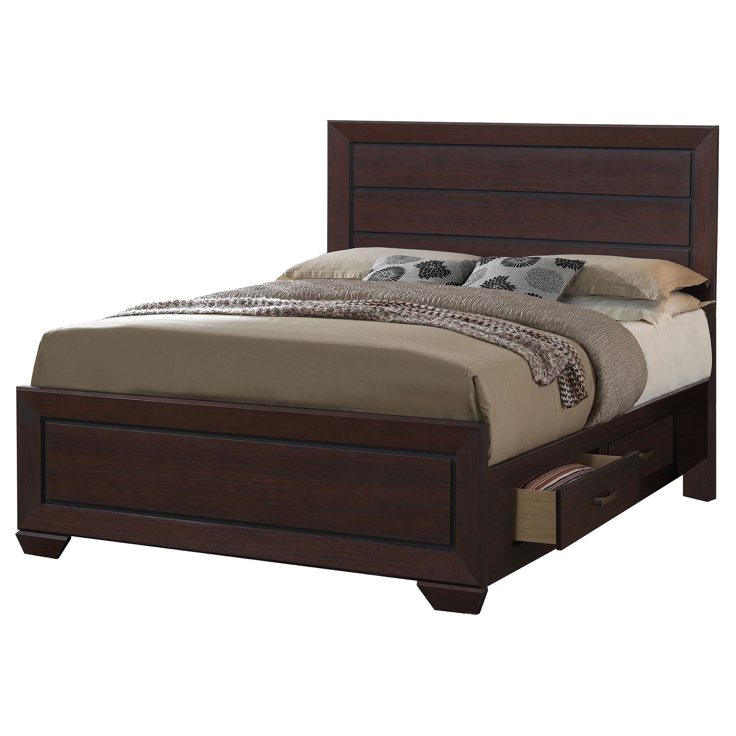 Kauffman 5-piece Eastern King Bedroom Set Dark Cocoa