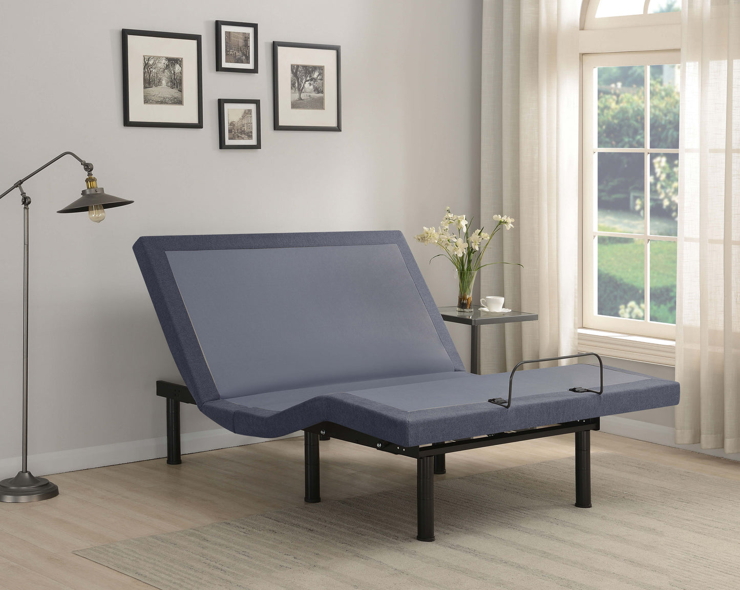 Negan California King Adjustable Bed Base Grey and Black