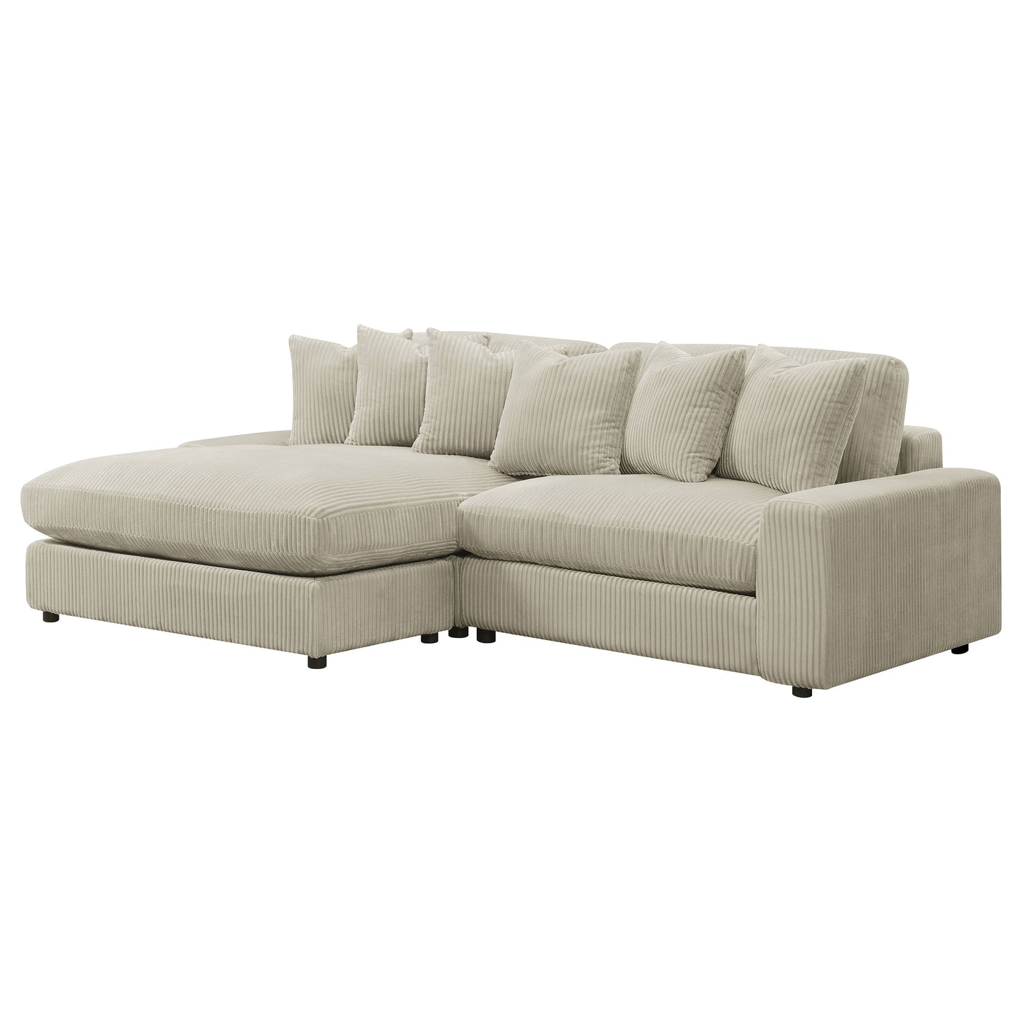 Blaine Upholstered Reversible Chaise Sectional Sofa Sand