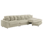 Blaine Upholstered Reversible Chaise Sectional Sofa Sand