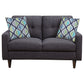 Watsonville 2-piece Upholstered Track Arm Sofa Set Grey