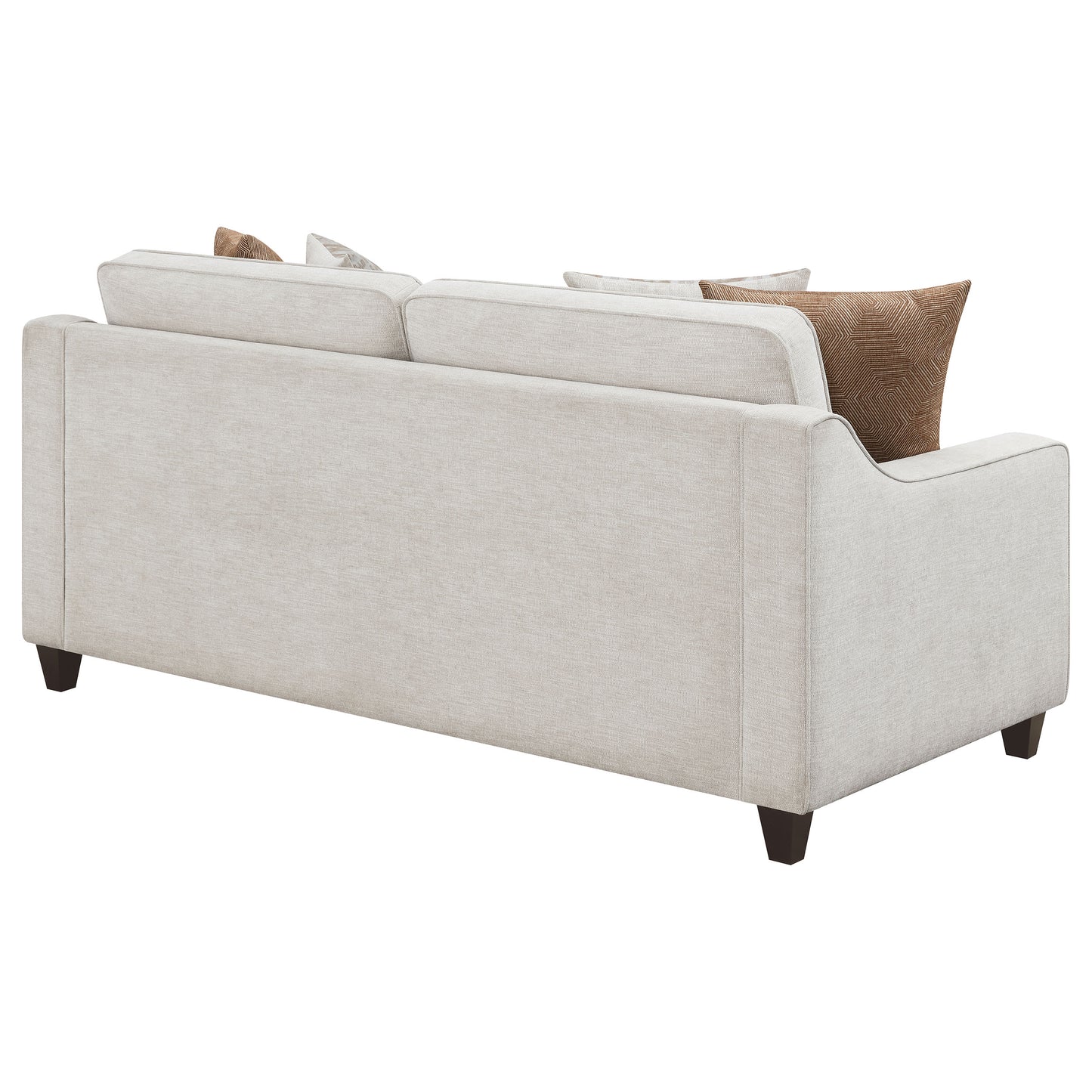 Christine Upholstered Sloped Arm Sofa Beige