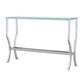 Saide Rectangular Glass Top Entryway Console Table Chrome