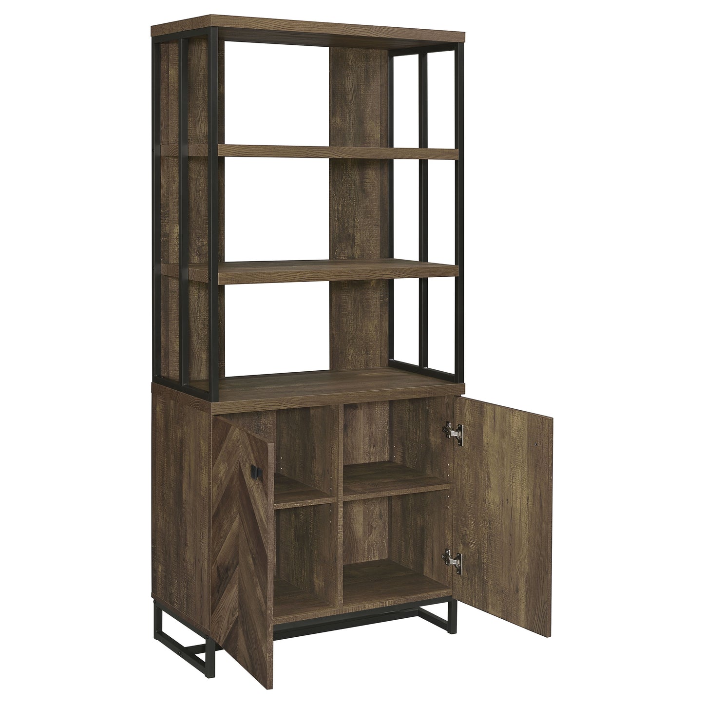 Millbrook 71-inch 2-door Storage Bookshelf Rustic Oak