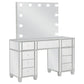 Allora 9-drawer Vanity Set with Lighting Metallic Silver