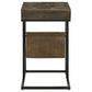 Chessie 1-drawer Side Table With Leatherette Sling Tobacco