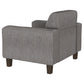 Deerhurst Upholstered Track Arm Tufted Accent Chair Charcoal