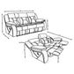 Higgins 3-piece Upholstered Motion Reclining Sofa Set Grey