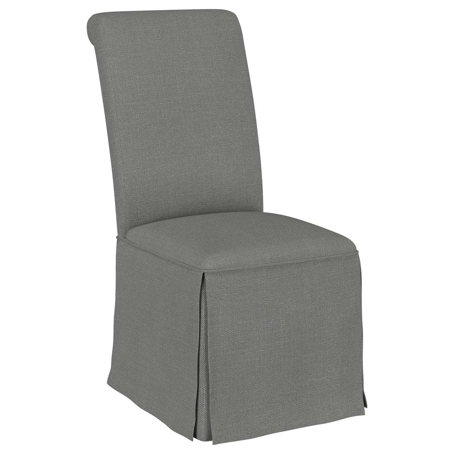 Shawna Upholstered Skirted Dining Chair Gray (Set of 2)