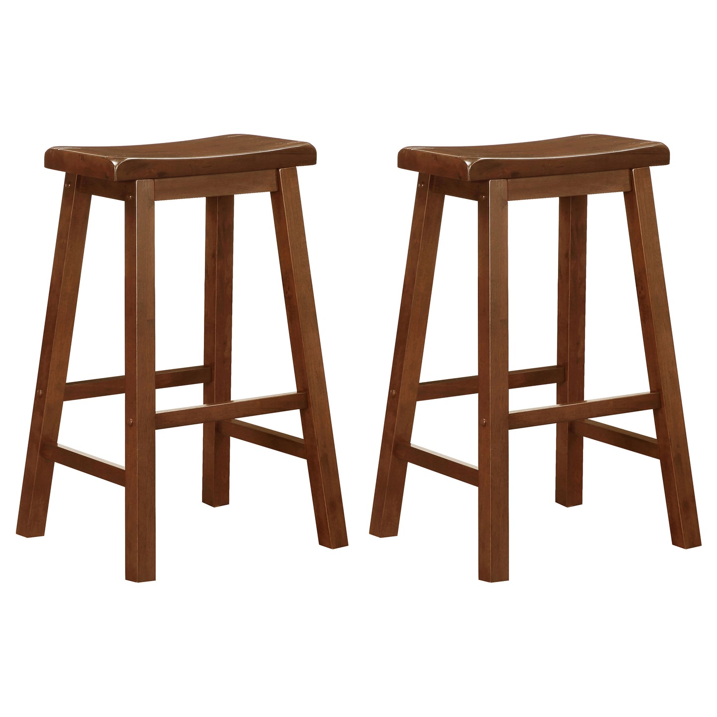 Durant Wood Backless Bar Stool Chestnut (Set of 2)