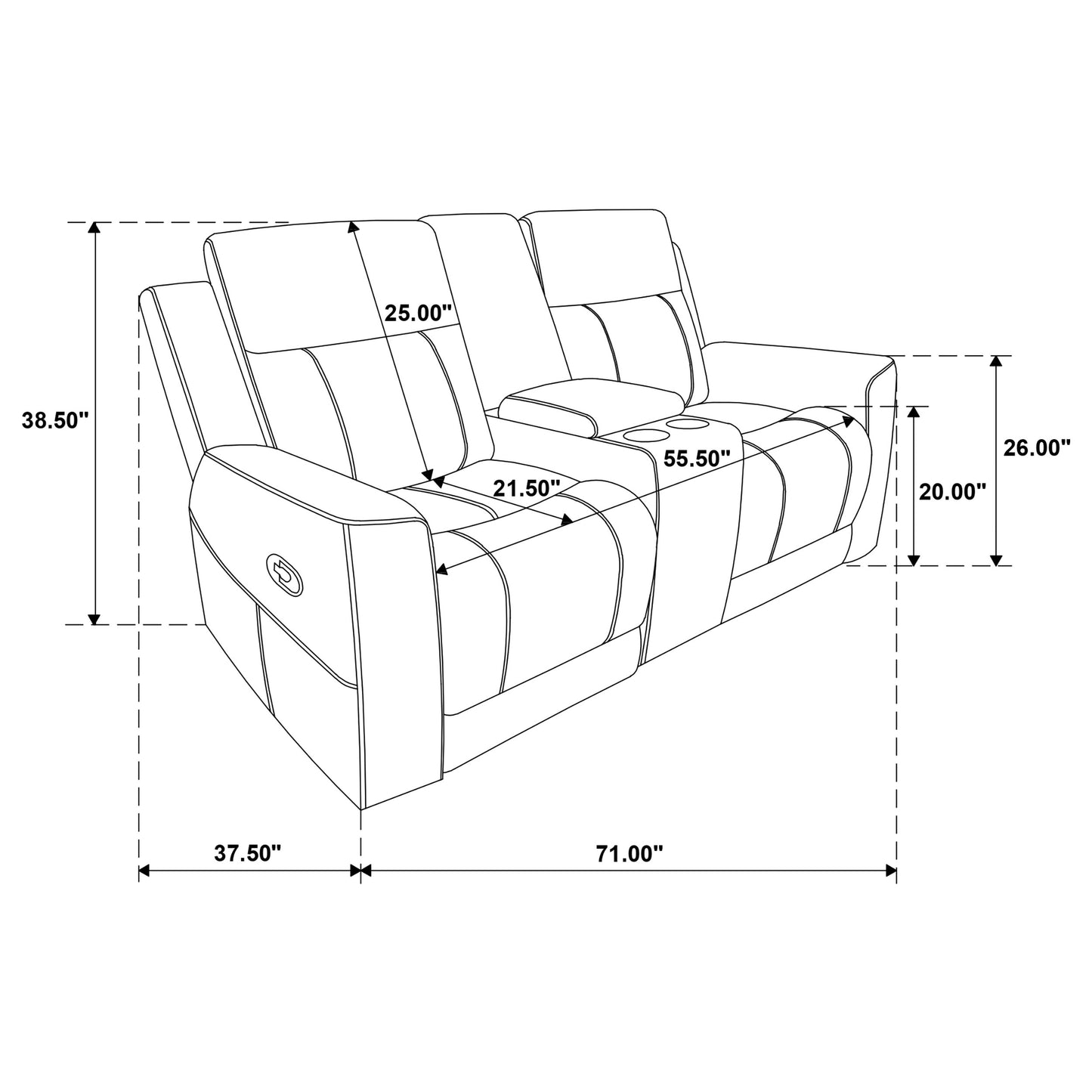 Brentwood 3-piece Upholstered Reclining Sofa Set Charcoal