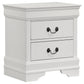 Louis Philippe 4-piece Twin Bedroom Set White