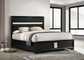 Miranda 55-inch Upholstered Eastern King Panel Bed Black