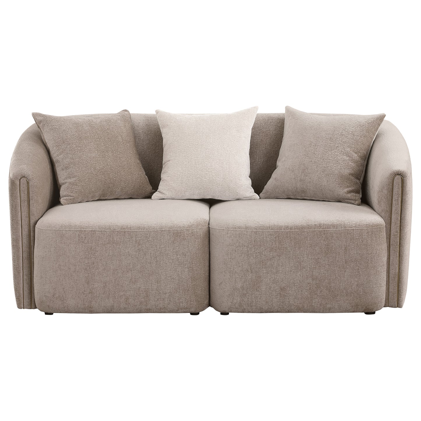 Townsend 2-piece Chenille Upholstered Sofa Set Latte