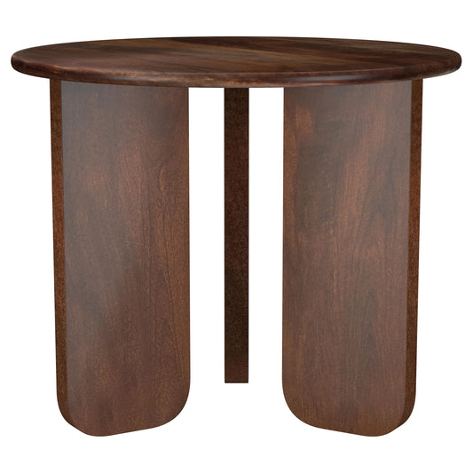 Dale Round Solid Mango Wood Side End Table Brown