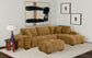 Camacho Upholstered Chaise Sectional Sofa Amber