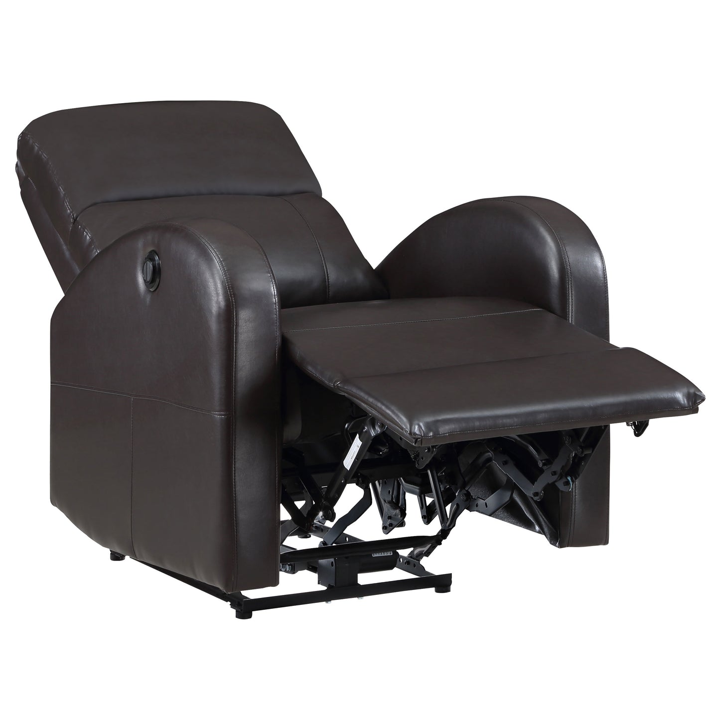 Grant Upholstered Power Recliner Chair Brown