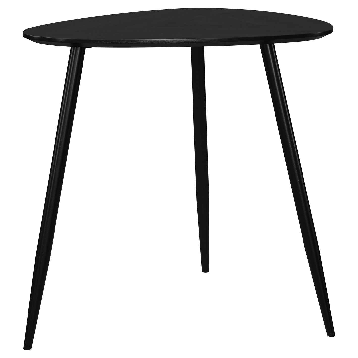 Odessa Triangular Solid Wood End Table Black