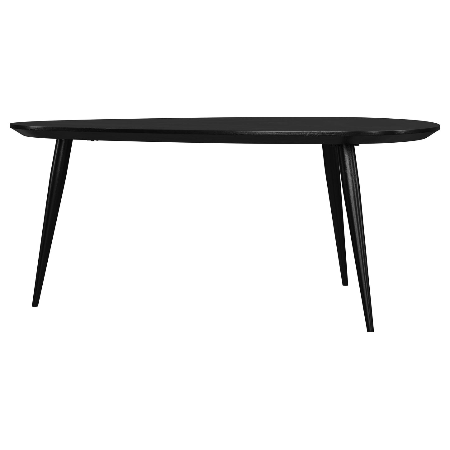 Odessa Triangular Solid Wood Coffee Table Black