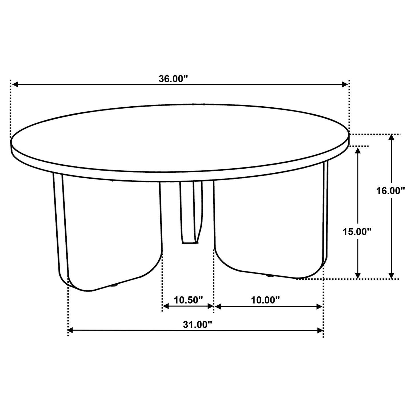 Dale Round Solid Mango Wood Coffee Table Brown