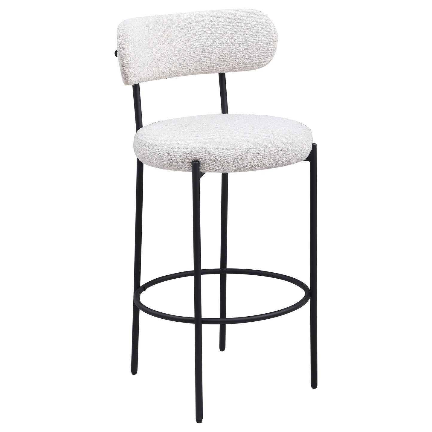 Viola Boucle Upholstered Bar Chair Cream (Set of 2)