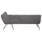 Dodson Fabric Upholstered L-Shaped Nook Dining Bench Grey