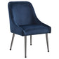 Mayette Upholstered Dining Side Chair Blue (Set of 2)