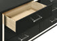 Lucia 6-drawer Dresser and Mirror Black