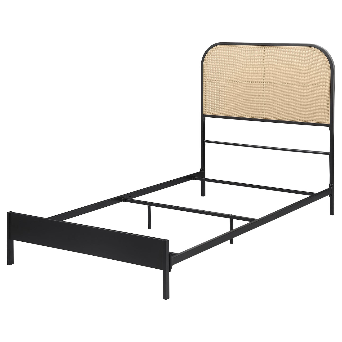 Amherst Radio Weave Rattan Metal Full Bed Black