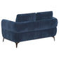 Lively 3-piece Chenille Upholstered Sofa Set Blue