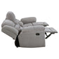 Gilson Chenille Upholstered Reclining Sofa Grey