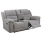 Gilson 2-piece Chenille Upholstered Reclining Sofa Set Grey