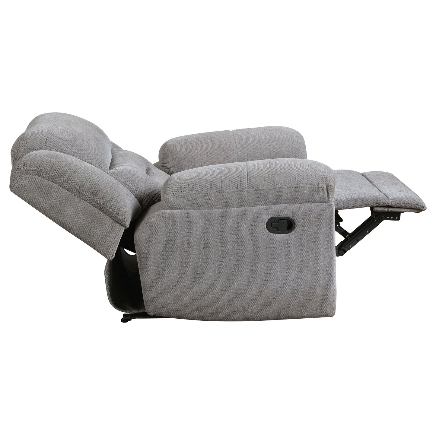 Gilson Chenille Upholstered Glider Recliner Chair Grey