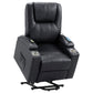 Armstrong Upholstered Power Lift Massage Recliner Black