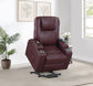 Armstrong Upholstered Power Lift Massage Recliner Wine