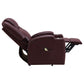 Armstrong Upholstered Power Lift Massage Recliner Wine