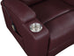 Armstrong Upholstered Power Lift Massage Recliner Wine