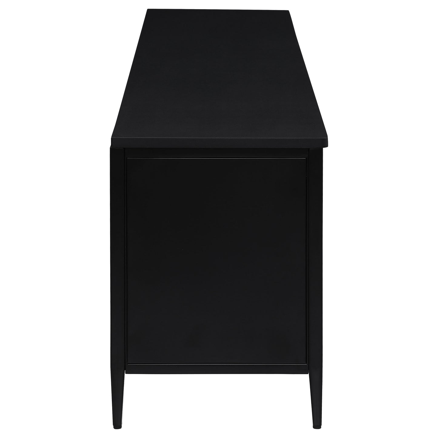 Amherst 4-door 78-inch Metal TV Stand Media Console Black