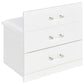 Danbury 3-drawer Makeup Vanity & Stool Set White High Gloss