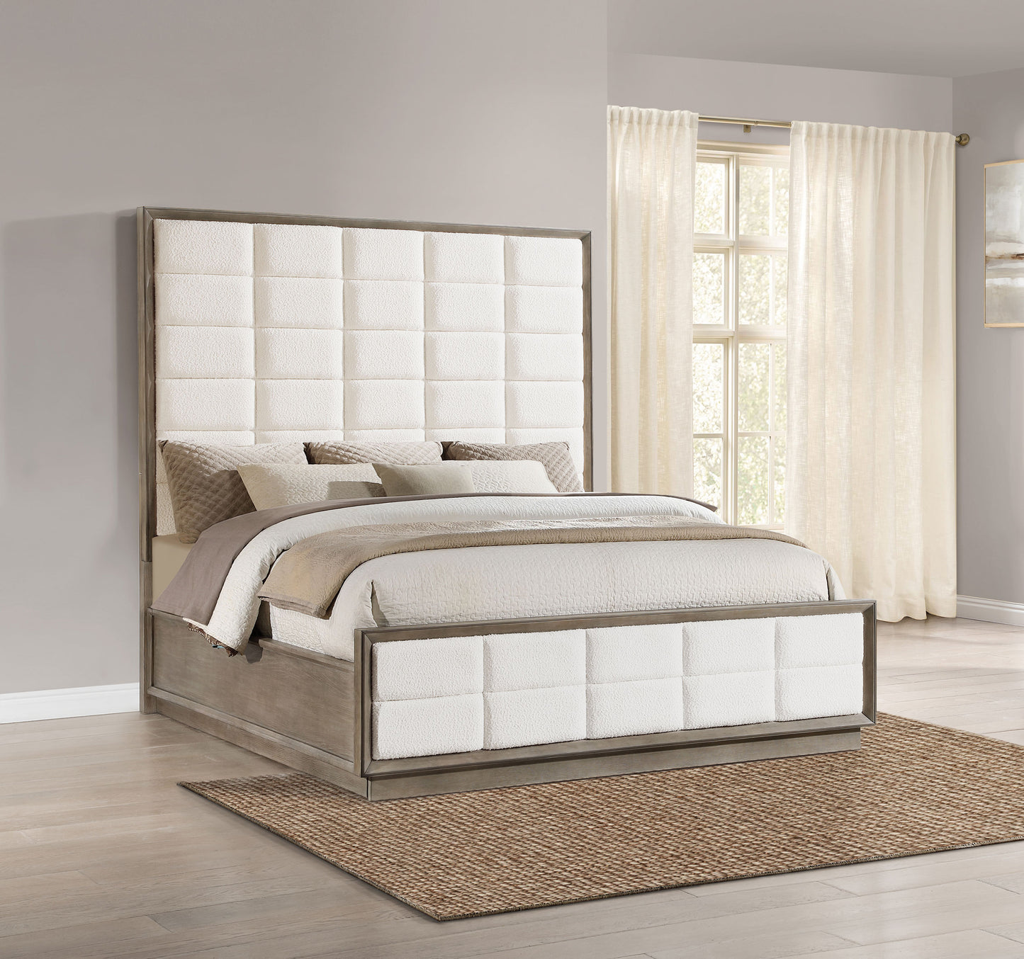 Durango 80-inch California King Panel Bed Taupe Oak