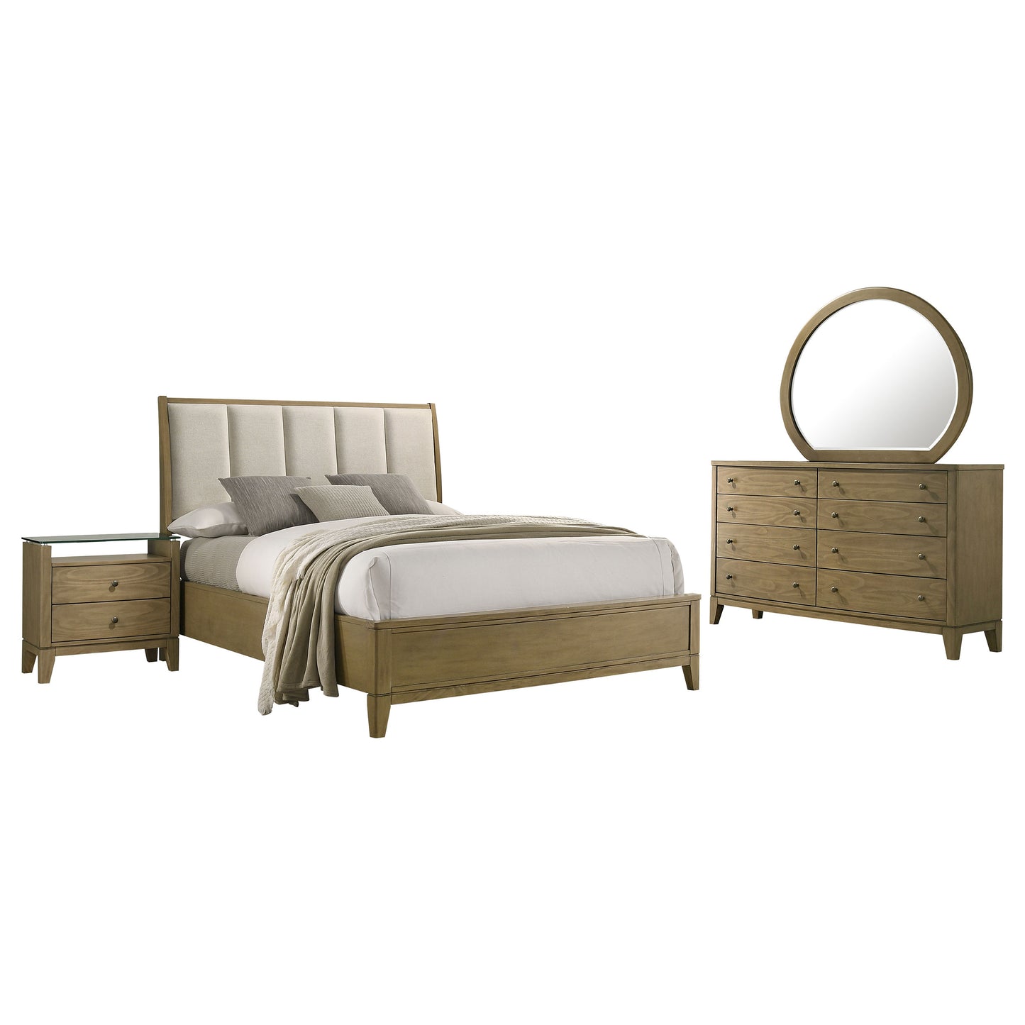 Granada 4-piece Queen Bedroom Set Natural Pine