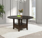 Twyla 60-inch Round Dining Table with Drawer Dark Cocoa